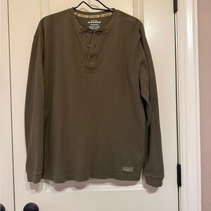 Polaris Men's Long Sleeve Thermal Henley in Olive
